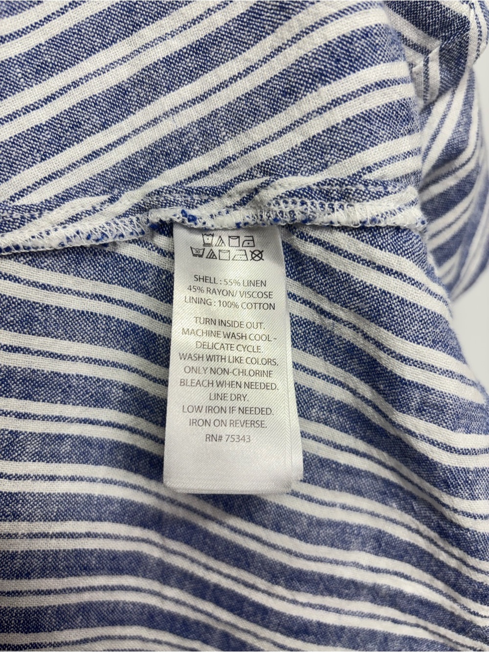 ✨Calypso St. Barth Linen Blue White Striped Maxi Dress Size XS - Picture 12 of 12